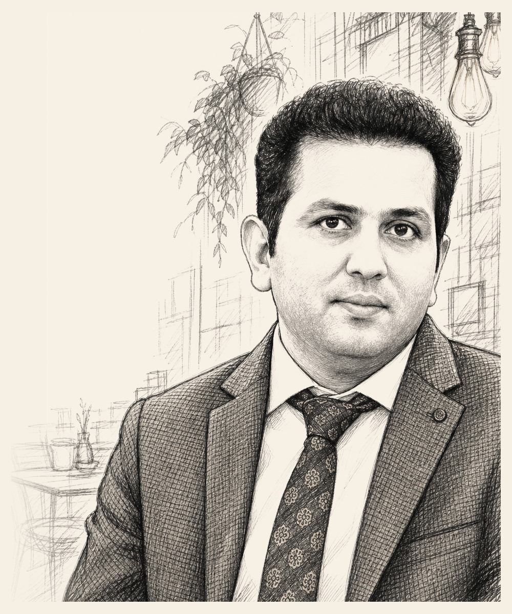 Sketch portrait of Jazib Zaman